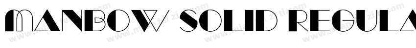 Manbow Solid RegularVersion 1000字体转换